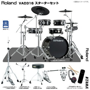 Roland ���[�����h VAD316 TAMA �c�C���y�_�� �Z�b�g �d�q�h���� �G���h�� V-Drums Acoustic Design �yVAD316�z�y�݌ɗL�� �z �h���� �Â� ���K �o���h �y�� DTM ���t�y V31