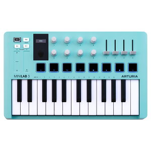 Arturia �A�[�g���A MINILAB 3 AQUAMARINE MIDI �L�[�{�[�h&�p�b�h�R���g���[���[ �A�N�A�}����