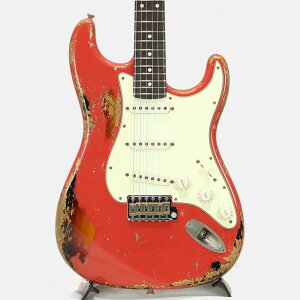 Xotic �G�L�]�`�b�N XSC-1 Fiesta Red Over 3-Tone Burst Heavy Aged �I�[�_�[�E���f�� Made in USA �M�^�[ �w�r�[�E�G�C�W�h
