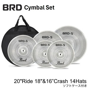 Pearl �p�[�� ���[�\ BRD-S CymbalCymbalSet BRD-S 20Ride 18&16�hCrash 14Hats w/Case�yBRD-S�z�y�݌ɗL�� �z �V���o�� �V���o���Z�b�g �N���b�V�� ���C�h �n�C�n�b�g ���� ������