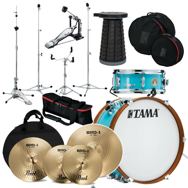 楽天市場】TAMA タマ Club-JAM Mini Kit LJK28S-AQB シンバル スタンド 