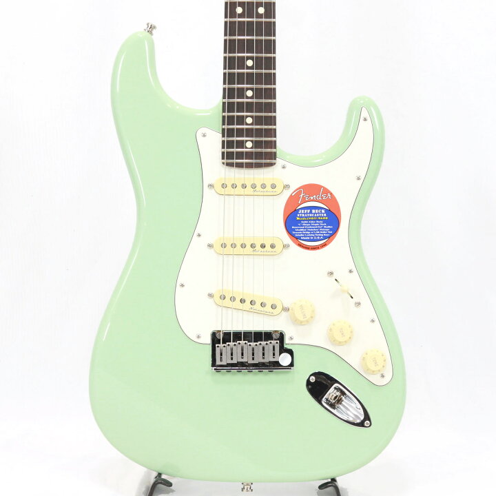 楽天市場】Fender フェンダー Jeff Beck Stratocaster Surf Green USA 