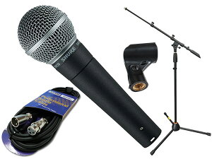 SHURE �V���A SM58-LCE �}�C�N�X�^���h JMS-X�Z�b�g �� �}�C�N �u�[�� �X�g���[�g���Ή�MIC STAND �}�C�N�P�[�u��5M�ySM58LCE�z�y4��10�����_�A�݌ɂ��� �z