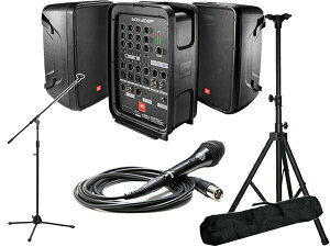 JBL ジェイビーエル EON208P ワンマンライブセット (K306B/ブラック) ◆ PAセット【EON208PLIVESET1B】【SPスタンドをシルバーに変更中 10月24日時点、在庫あり 】