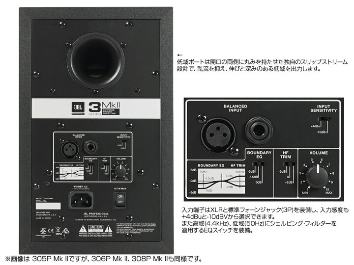 楽天市場】JBL ジェイビーエル 305P MkII (1本) ◇ パワード 2-Way 