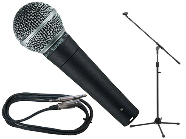 楽天市場】SHURE シュア SM58-LCE 三脚マイクスタンドSET（フォーン 