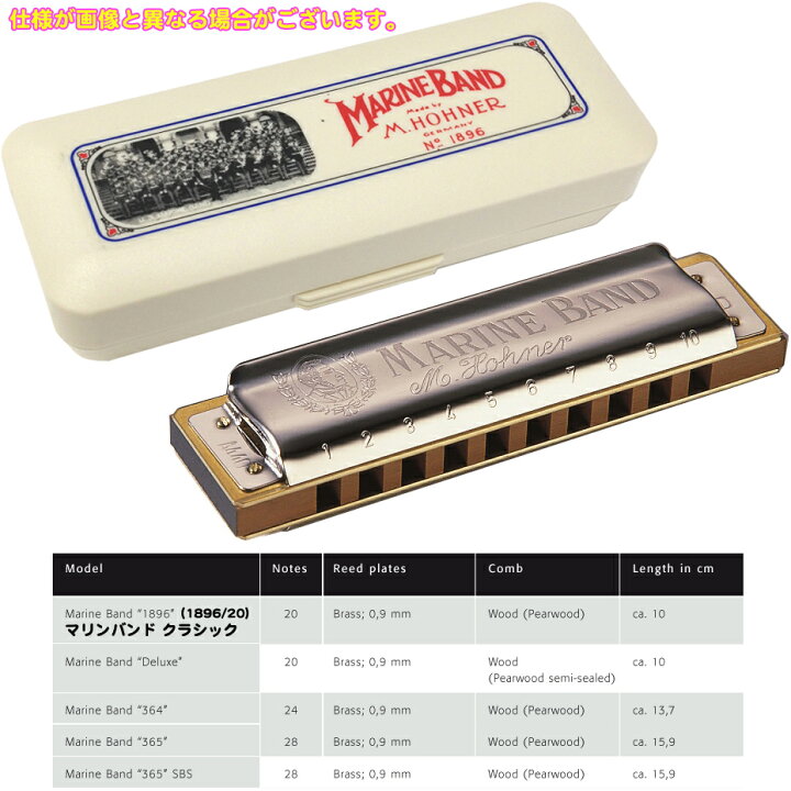 楽天市場】HOHNER ( ホーナー ) Marine Band 1896 Classic C調 10穴 ハーモニカ マリンバンド クラシック ブルースハープ Blues Harmonica 1896/20 北海道 沖縄 離島不可 : ワタナベ楽器 楽天SHOP 楽天市場】HOHNER ( ホーナー ) Marine Band 1896 Classic C調 10穴 ハーモニカ マリンバンド クラシック ブルースハープ Blues Harmonica 1896/20 北海道 沖縄 離島不可 : ワタナベ楽器 楽天SHOP
