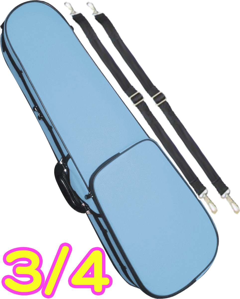 みずいろ light ＜セール＆特集＞ blue 出色 弦楽器 Semi hard bag ヴァイオリンケース CarloGiordano カルロジョルダーノ TRC-100C ライトブルー 水色 3 セミハードケース 子供用 リュック 離島不可 case SBL ケース バイオリンケース 北海道 沖縄 4分の3 4 violin
