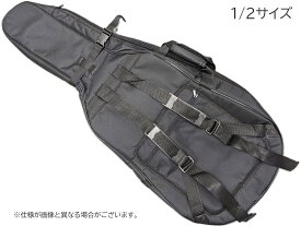 1/2 チェロケース リュックタイプ 分数サイズ こども用 ソフトケース ブラック 軽量 cello soft gig case　【北海道不可/沖縄不可/離島不可/同梱不可】