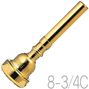 Vincent Bach BZg obN 8-3/4C GP gybg }EXs[X bL  Trumpet mouthpiec gold@kC  s