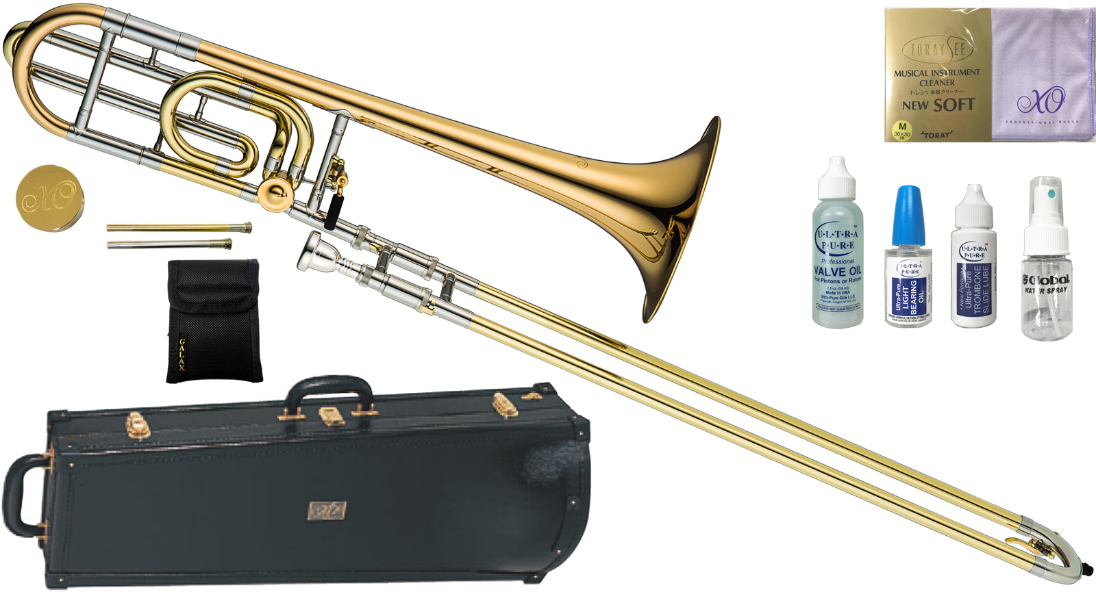 XO エックスオー 1236RL テナーバストロンボーン B♭ F管 太管 管楽器 B♭ F Tenor Bass Trombones SR-GB　北海道 沖縄 離島不可