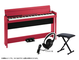 KORG ( コルグ ) 電子ピアノ デジタルピアノ C1 Air-RD キーボードベンチセット レッド【取り寄せ商品 】