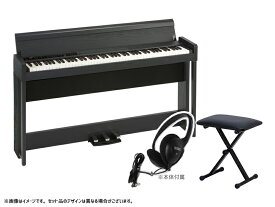 KORG ( コルグ ) 電子ピアノ デジタルピアノ C1 Air-WBK キーボードベンチセット ウッデン ブラック【取り寄せ商品 】