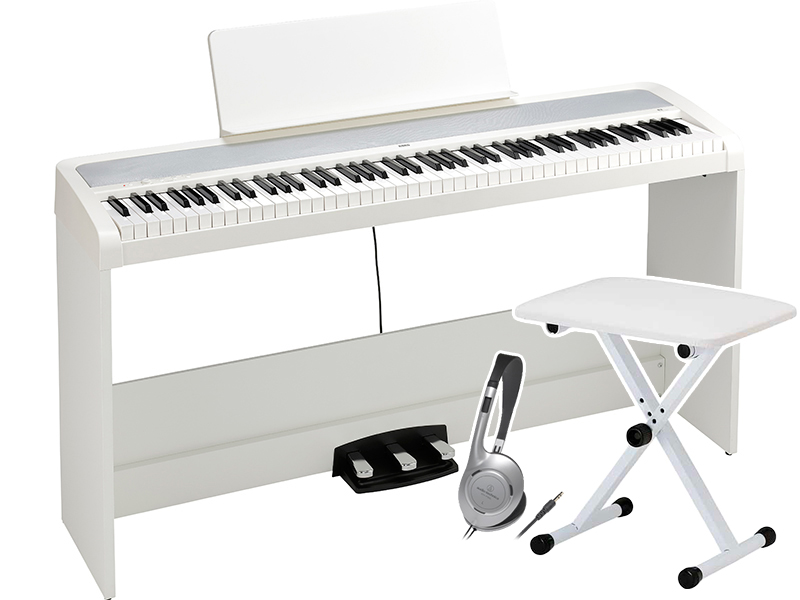 KORG コルグ B2SP-WH ベンチヘッドホンセット 電子ピアノ デジタルピアノ 88鍵盤 ピアノ 練習 コンサート ライブ 演奏  通販