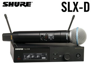 SHURE �V���A SLXD24/B58�@�ySLXD24J/B58-JB�z �� BETA58A �n���h�w���h�^���M�@�t�����C�����X�V�X�e�� B�у��f���y2��6�����_�A�����݌ɂ��� �z �m SLX-D �V���[�Y �n