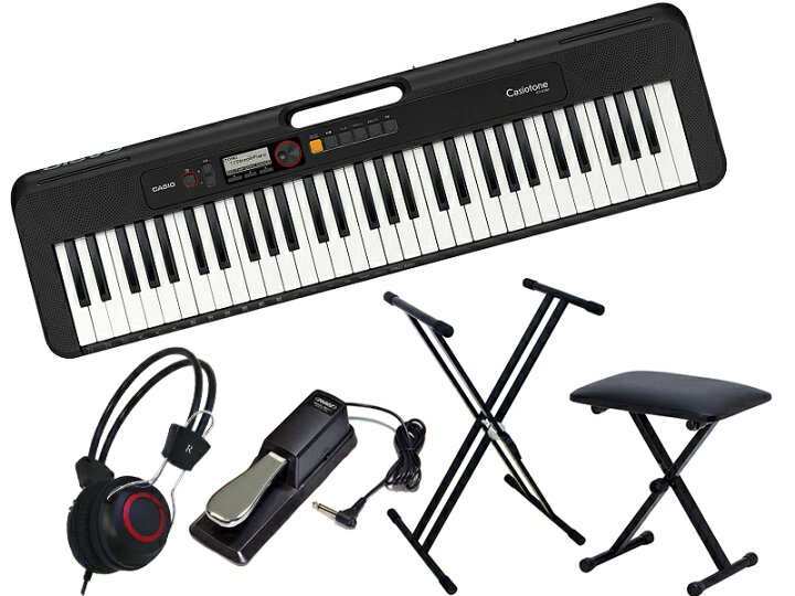 楽天市場】CASIO カシオ CT-S200 BK 練習セット 3 : ワタナベ楽器 楽天 