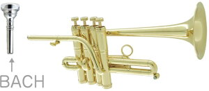 CarolBrass ( キャロルブラス ) N7775 CL ピッコロトランペット ラッカー 4ピストン 管楽器 本体 piccolo trumpet gold BACH コルネット マウスピース セット　北海道 沖縄 離島不可