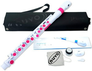 NUVO �k�[�{ jFlute N220JFPK �v���X�`�b�N �t���[�g �z���C�g �s���N ���ǂ��p j�t���[�g �h�[�i�c O���^ ������ plastic flute pink�@�k�C�� ���� �����s��