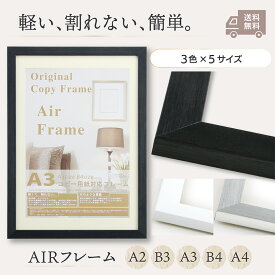 【RSL】【送料無料】エアーフレーム 額縁 a4 a3 a2 b3 b4 ブラック ホワイト シルバー 木目調額 木目調 ポスターフレーム おしゃれ額 A4 B4 A3 B3 A2 ポスターフレーム ポスター額 フレーム 額 ポスター 写真 子供 安い シンプル 軽い コピー用紙 【同梱可】