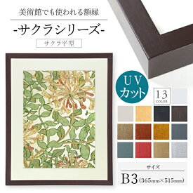 【送料無料】木製フレーム B3サイズ（515×364mm）全13色 ブラック/ブラウン/ホワイト/チーク/ナチュラル ポスターパネル 額縁