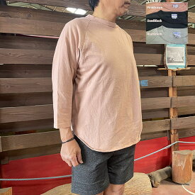 WALLA WALLA SPORT ワラワラスポーツ 3/4 BASEBALL TEE SOLID 3/4ベースボールT ソリッド　アメリカファブリック　日本製 UsedBlack Aluminum PinkBrown