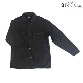 orslow ORSLOW オアスロウ 03-8045-61 US ARMY FATIGUE SHIRTS アーミーシャツ　シャツジャケット　Black