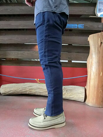 FOBF1141FOBファクトリーRELAXCOLORDENIM5Pパンツネイビー