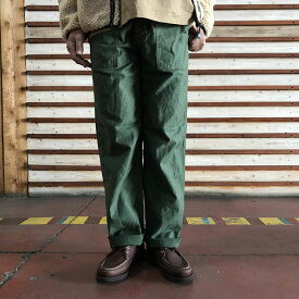 orSlow オアスロウ ファティーグパンツ　01-5002-16　US ARMY FATIGE PANTS パンツ　バックサテン生地　Green