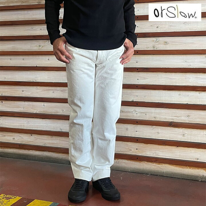 楽天市場】orSlow オアスロウ107ホワイトデニム Mens IVY FIT DENIM 