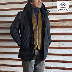 �ySALE�z �s���l�b�N�X�_�E���R�[�g�@ PYRENEX PAU �|�[ �X�^�C���b�V���I���I�t���p�_�E���W���P�b�g �@69213116 Black�@�������K�i HMY031