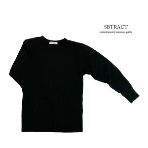 �ySALE�zSBTRACT�T�u�g���N�g�@�ō��̒��S�nSBF19-73 Sandwich cotton wool �����O�X���[�uT�V���c�@Black Cafe au lait �u���b�N�@�J�t�F�I��