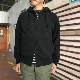 Jackman ジャックマン JM7293 GG Sweat Parka GGスウェットパーカー ジップパーカ　 Black 日本製