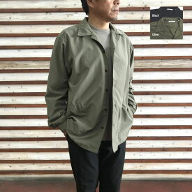 MANUAL ALPHABET マニュアルアルファベット 【SALE】MA-S641 NYLON MIL SHIRTS ナイロンミリタリーシャツ　Black Olive ブラック　オリーブ