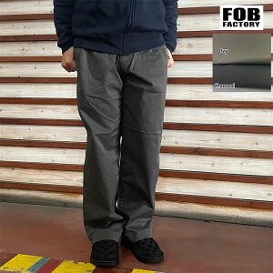 FOB FACTORY �G�t�I�[�r�[�t�@�N�g���[�ySALE�z �X�g���b�`�c�C�� �C�[�W�[�p���c ST TWILL EASY PANTS ��l�̂��߂̃����b�N�X�p���c Charcoal Ivy F0549
