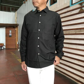 MANUAL ALPHABET マニュアルアルファベット 【SALE】MA-S-540 CT ルーズフィット レギュラーカラーシャツ Black