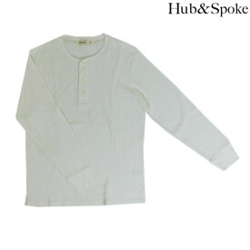 Hub＆Spoke ハブアンドスポーク【SALE】ワッフル生地　ロングスリーブTシャツ　White