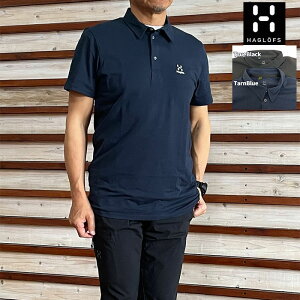 HAGLOFS Haglofs �z�O���t�X 606515 �������K�i Mirth Polo Men �}�[�X �|�� �I�[�K�j�b�N�R�b�g�� TarnBlue�@TrueBlack