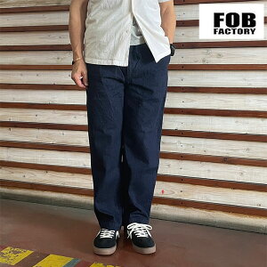 FOB FACTORY@FOBt@Ng[Chfj F0508 Denim Track Pants fjgbNpc@X[GCgfj @EIbV@悠