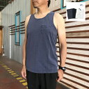 Good On グッドオン【SALE】 タンクトップ　GOST1104 POCKET TANK TOP ポケットタンクトップ White Black P-Navy