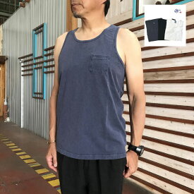 Good On グッドオン 日本製タンクトップ　GOST1104 POCKET TANK TOP ポケットタンクトップ White Black P-Navy