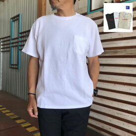 Good On グッドオン GOST1702 鹿の子(ピケ)生地 ピケポケットTシャツ　アメリカ生地　White P-Black P-Natural