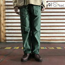 orSlow オアスロウ ファティーグパンツ　01-5002-16　US ARMY FATIGE PANTS パンツ　バックサテン生地　Green