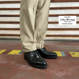 Jalan Sriwijaya ジャランスリウァヤ 　98417 CALF LEATHER EYELET Uチップシューズ　カーフレザー　Black ブラック 　イギリスダイナイトソール