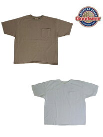 Good Wear　GOODWEAR グッドウエア　別注ビッグフィット　USA製　ワンウオッシュ　ヘビーコットン　1ポケットTシャツ ホワイト　ベージュ