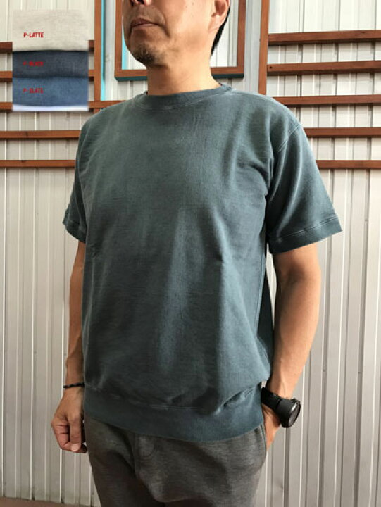 Good On グッドオン 半袖TERRY SHIRTS ピグメント加工アメリカファブリック P-Slate P-Black P-Latte gakuオンラインショップ Good on 無地 ラグランTee M ブルーグレー 後染め