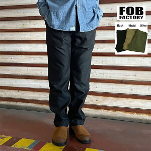 FOB FACTORY�G�t�I�[�r�[�t�@�N�g���[�x�C�J�[�p���c �@BAKER PANTS�@�e�[�p�[�h�V���G�b�g �q�~���� �u���b�N F0431