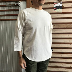 WALLAWALLASPORT ワラワラスポーツ 　3/4 ベースボールTシャツ　アメリカファブリック　日本製 Black White Ivory Mocha　P.Beige 動画あり