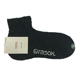 rasox（ラソックス）CA181AN02 ビッグスラブ・アンクル　マットブラック　日本製