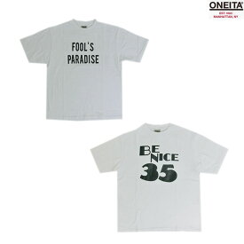 ONEITA POWER-T オニータ パワーティ 【SALE】2222 heavy weigh SS Tshirts Black Print Tee Organic Cotton Blend　ヘビーウェイトTシャツ　オーガニックブレンド　 White