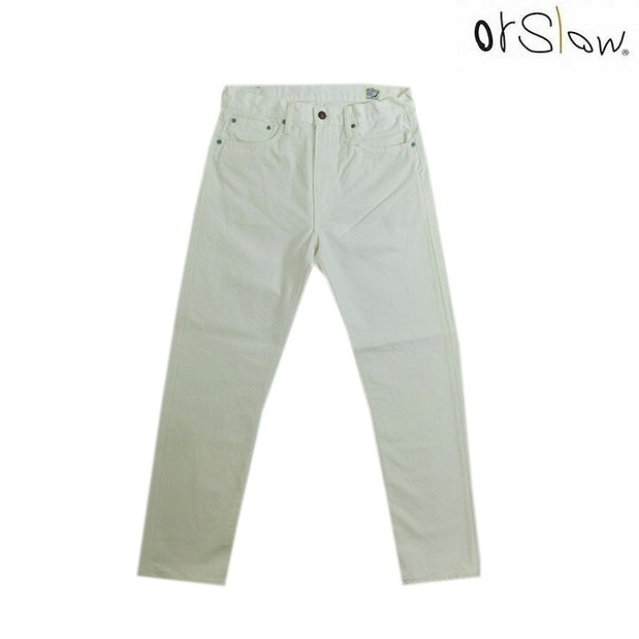 楽天市場】orSlow オアスロウ107ホワイトデニム Mens IVY FIT DENIM 